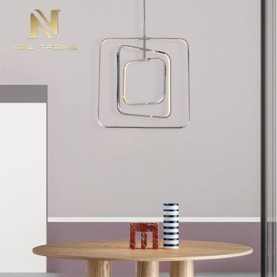 Modern design nordic indoor square decorative iron aluminum led pendant light LCY0031