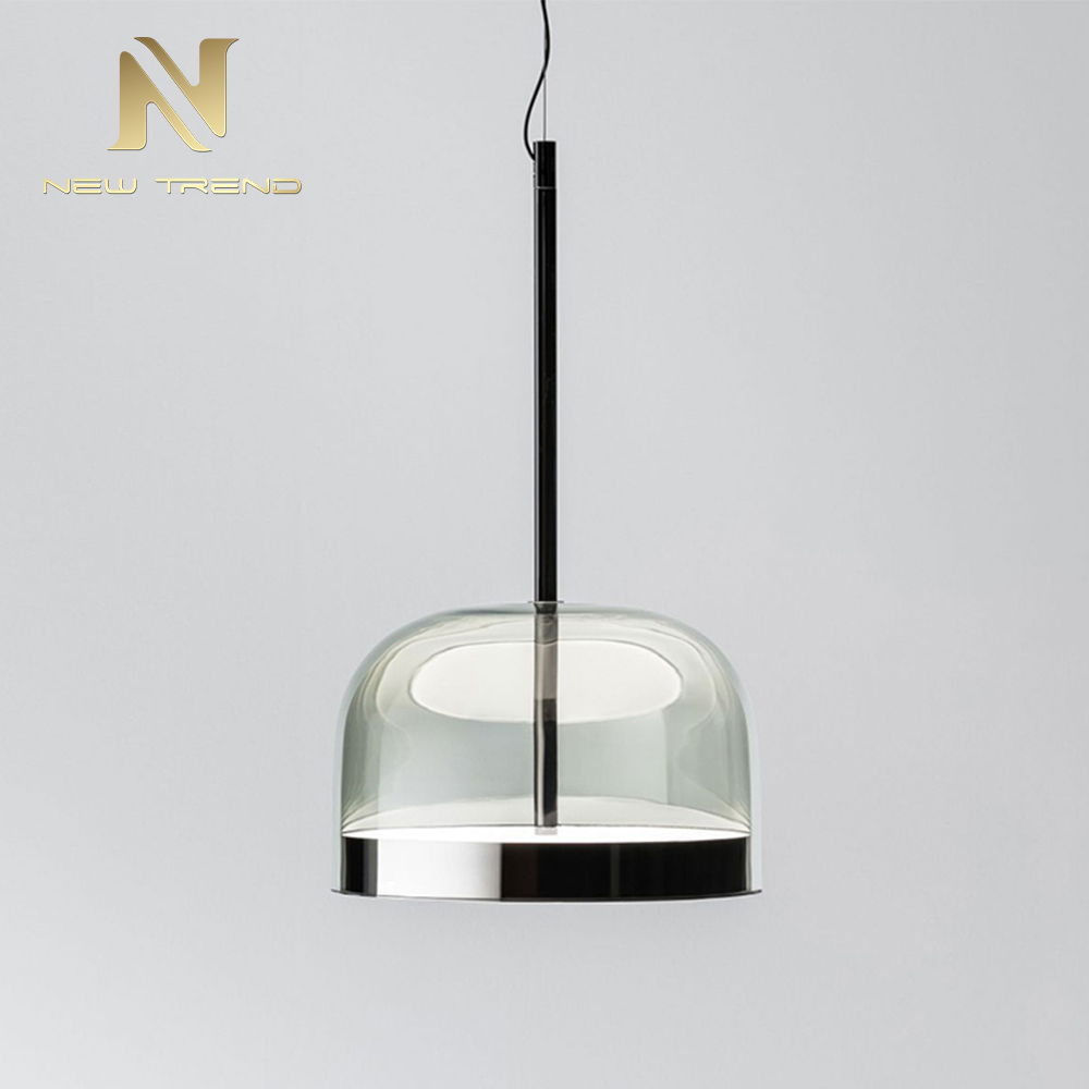 High quality Restaurant Bedroom art ceiling surface mounted amber glass LED pendant light PA0096