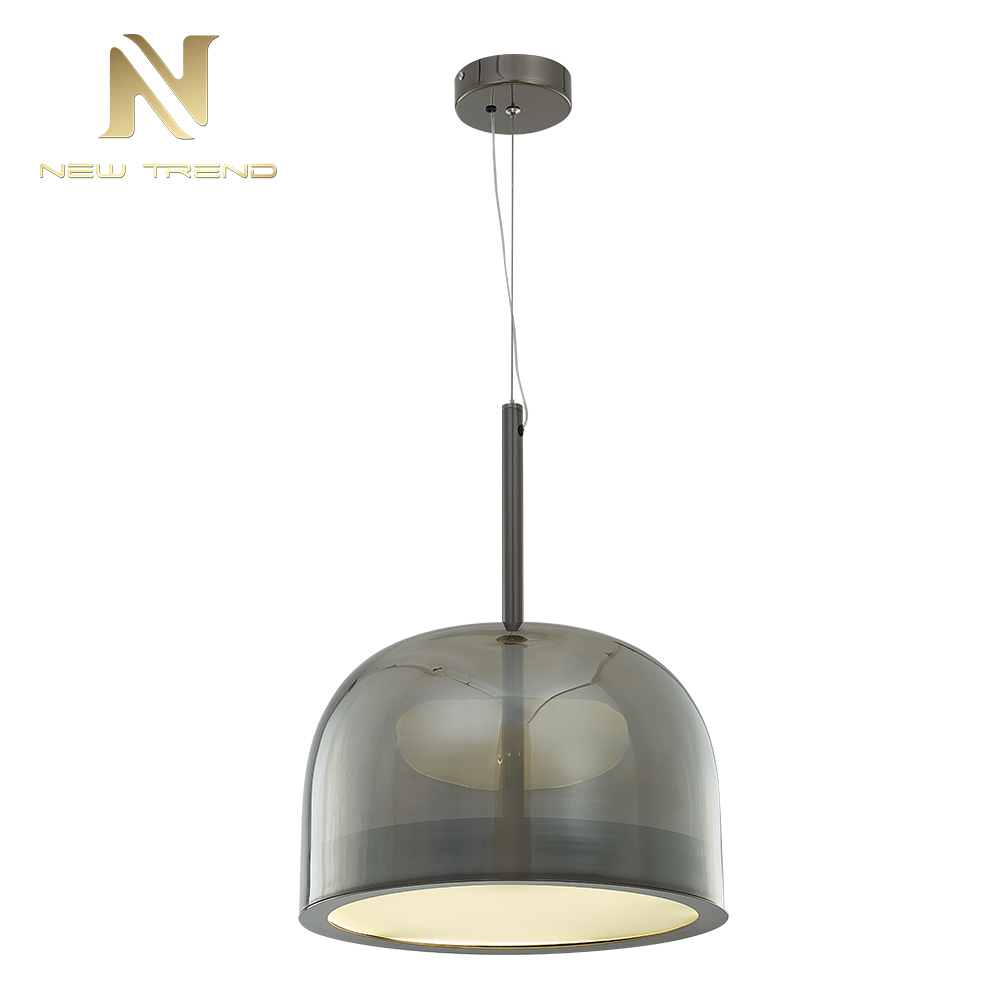 High quality Restaurant Bedroom art ceiling surface mounted amber glass LED pendant light PA0096