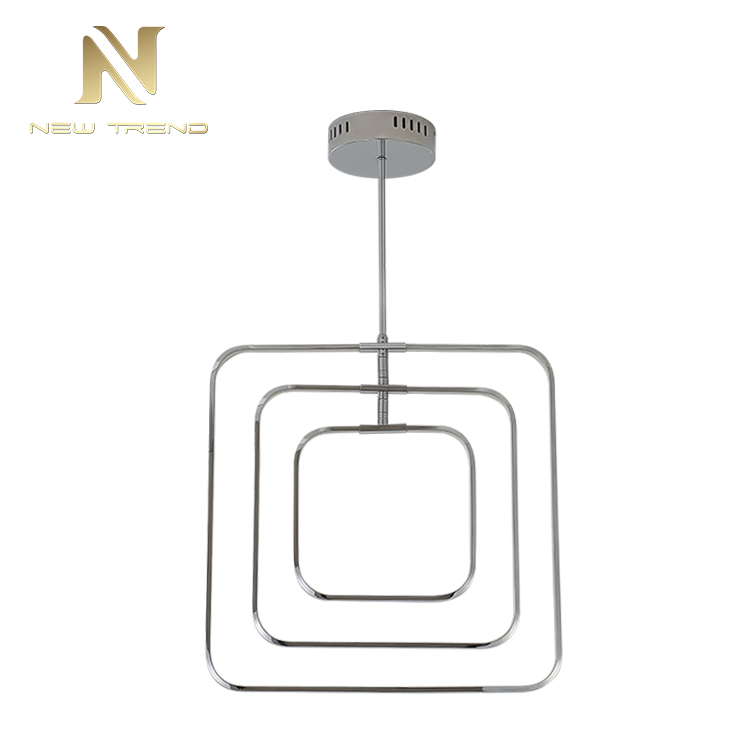 Modern design nordic indoor square decorative iron aluminum led pendant light LCY0031