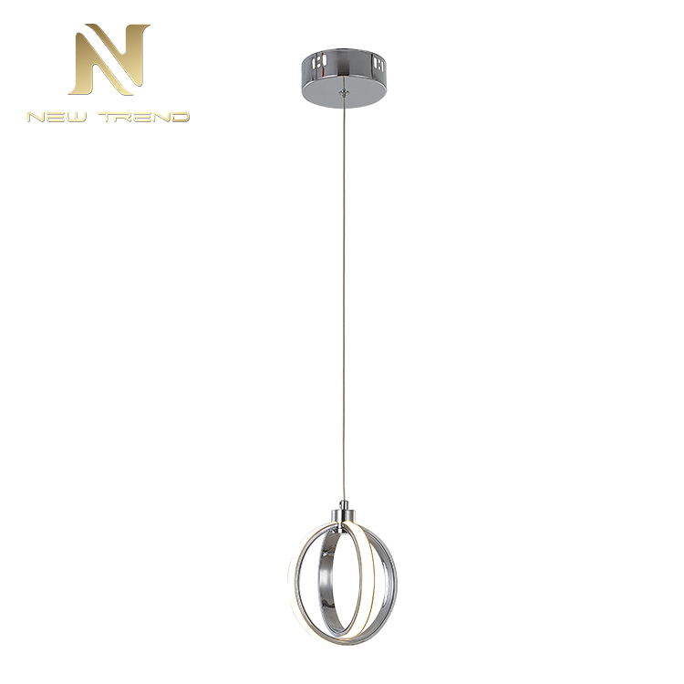 Low price home decoration chandelier led light strip double across rings pendant lamp DJ0016