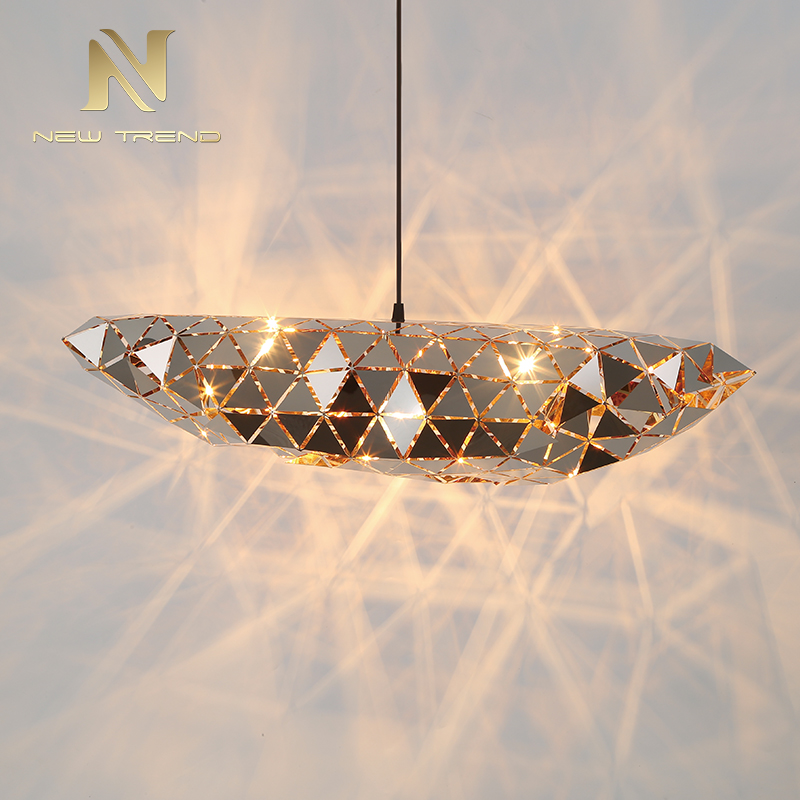 Trendy style bars restaurant cafe decoration stone shape led pendant lamp chandelier PP0026