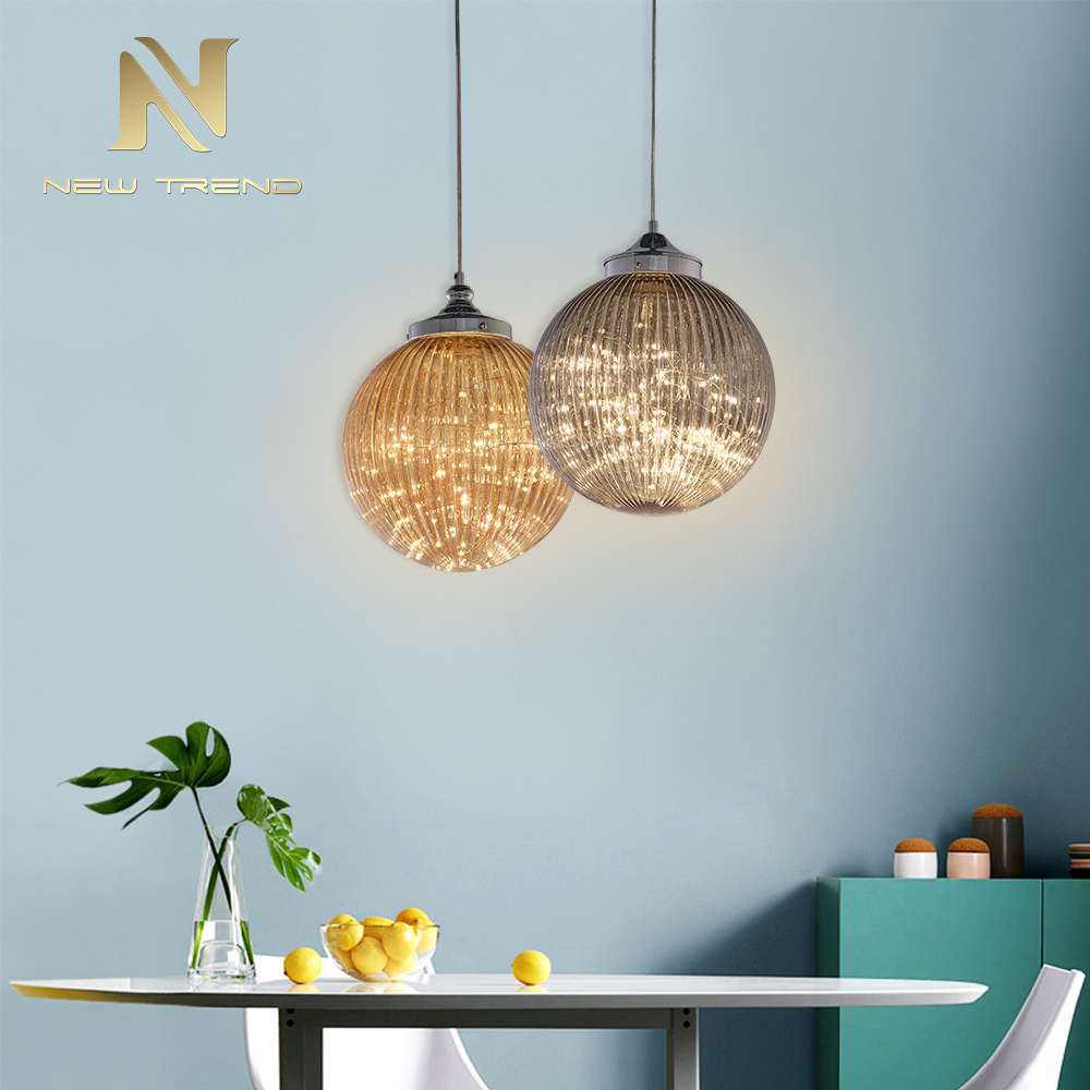 Low price bedroom living room metal chain led ceiling light hanging glass ball chandelier PY0003