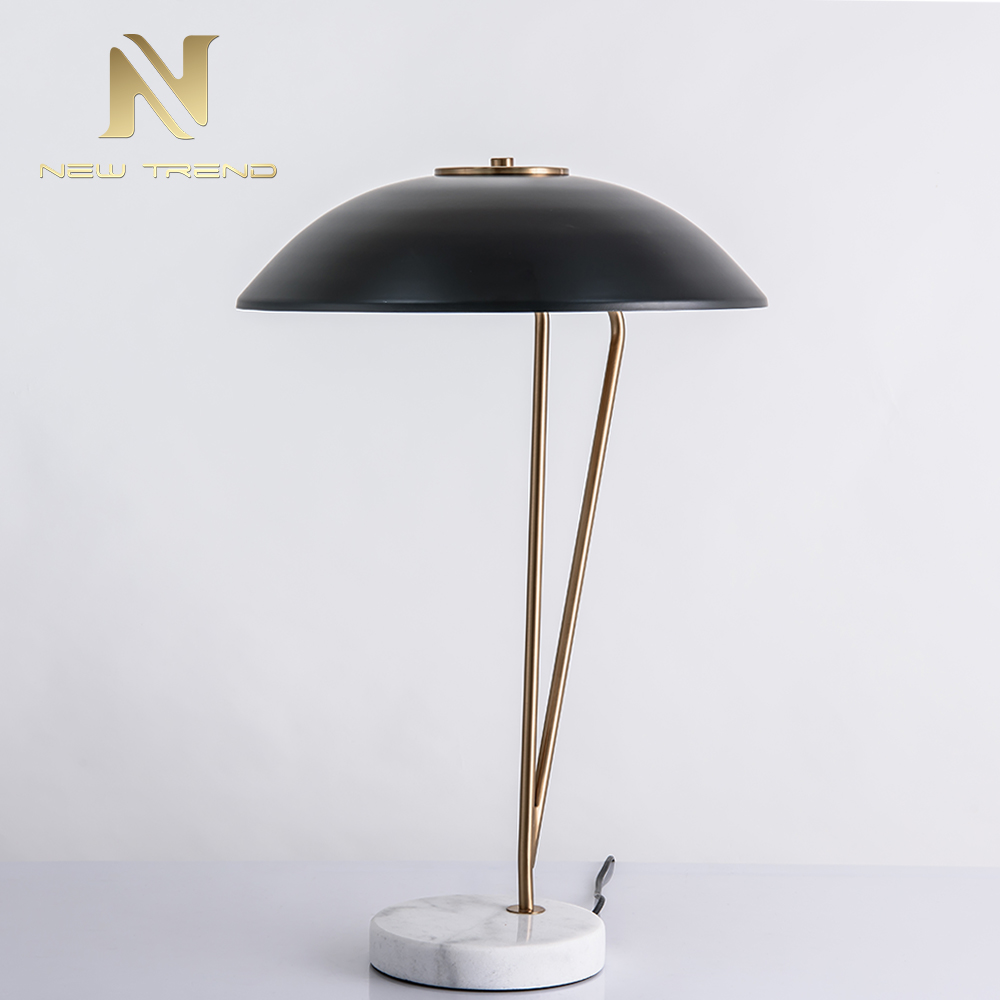 Contemporary office reading room creative gold black marble iron G9 desk lamp TH0056