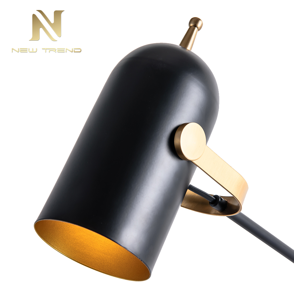 New design modern marble iron living room decoration gold black table lamp TH0059