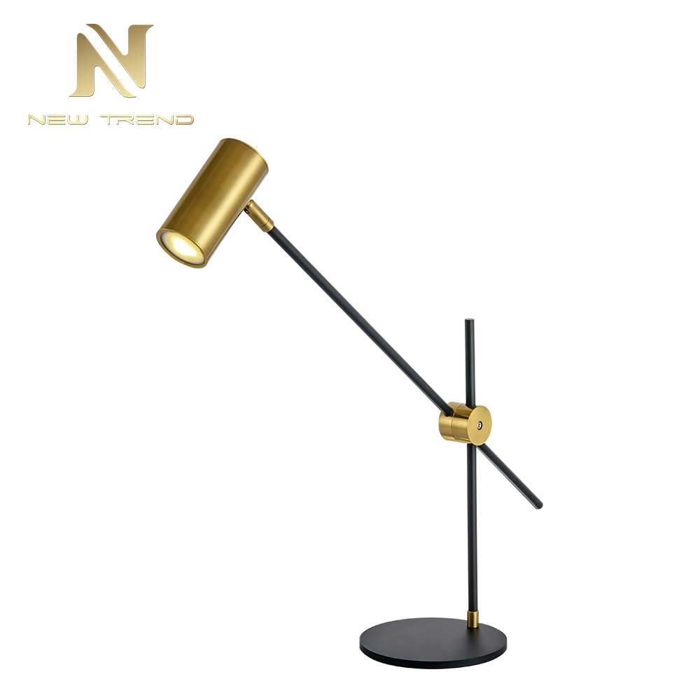 High performance modern Indoor lighting iron gold black adjustable table light TH0064