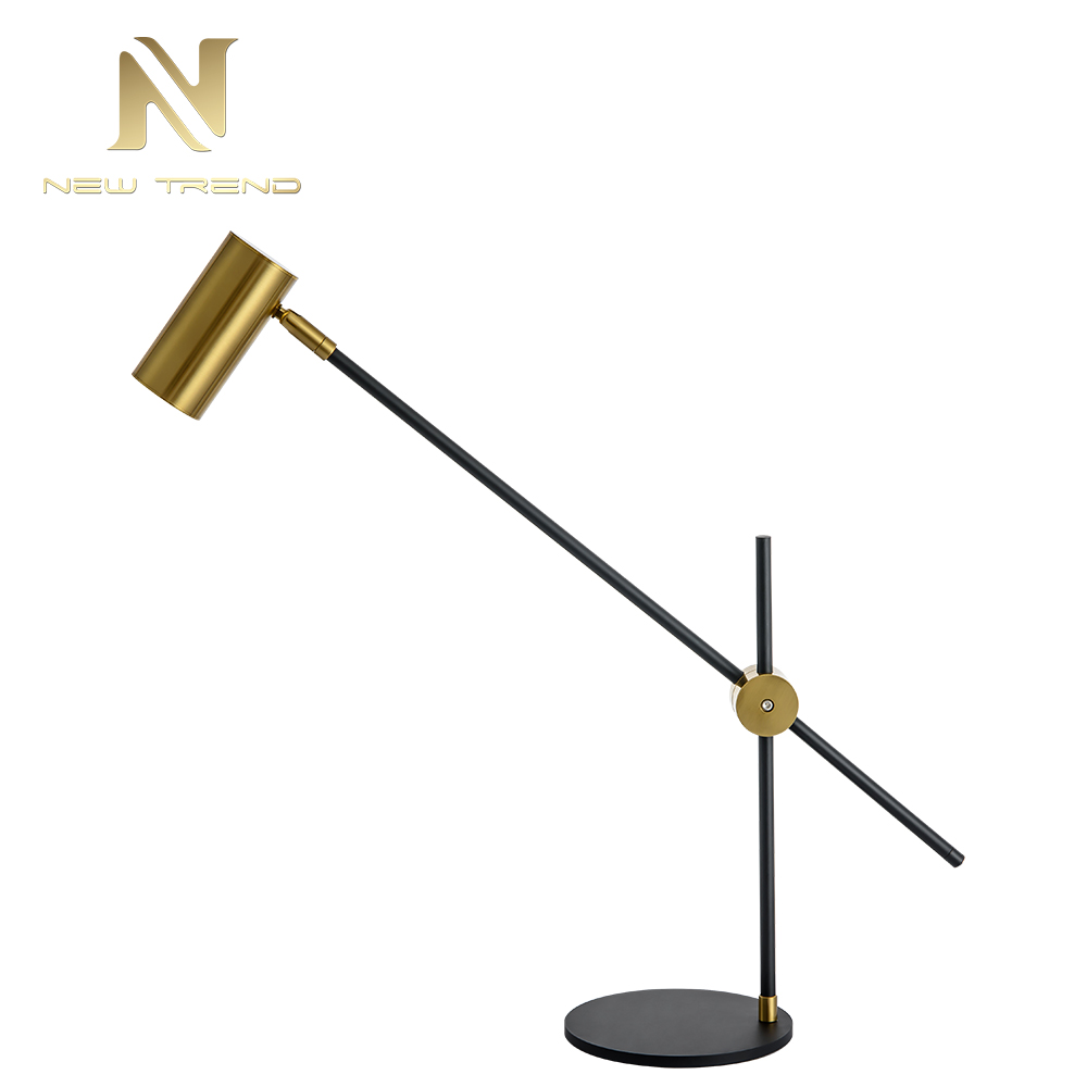 High performance modern Indoor lighting iron gold black adjustable table light TH0064