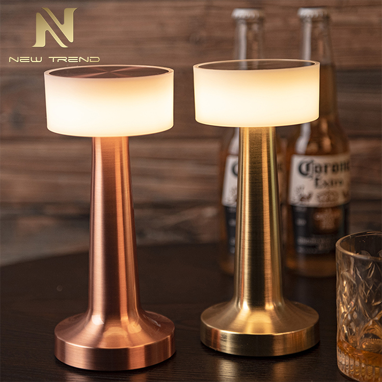 New Product Restaurant Bar Decoration Art Abs Gold Color Led Table Light TL8007