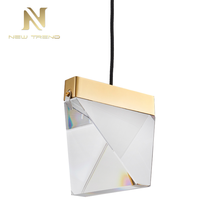 High quality residential fixtures decorative cafe home modern crystal led pendant lamp PM00404