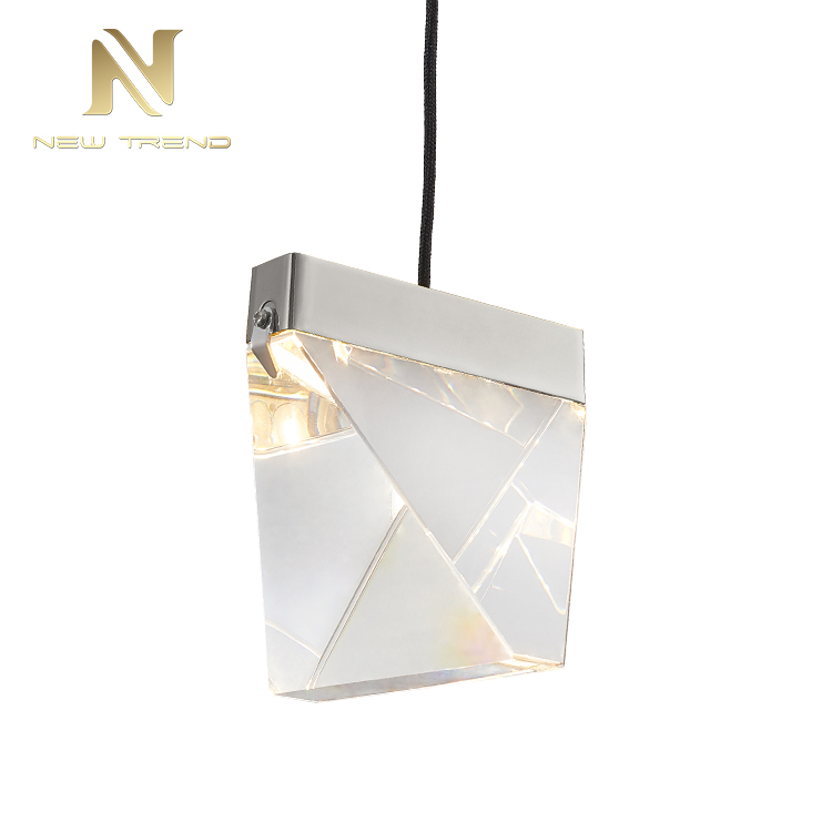 High quality residential fixtures decorative cafe home modern crystal led pendant lamp PM00404