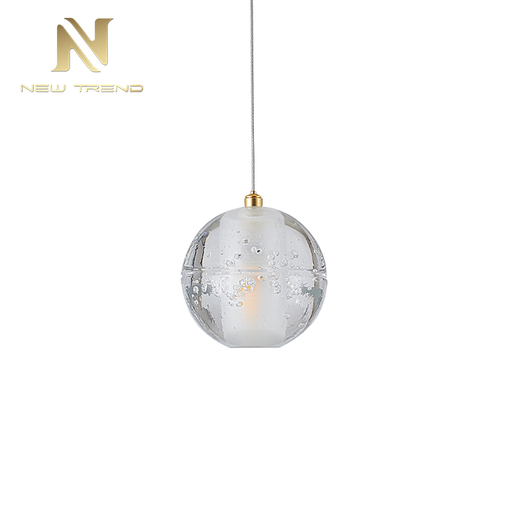 Hotel Villa Mall Indoor Decoration Fixture Crystal Ball Modern LED Pendant Light PY00401