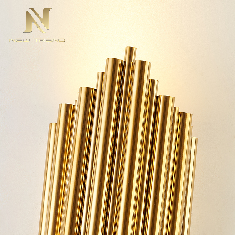 New Design Indoor Decoration Golden Stainless Steel Modern Led Wall Lamp WM00302