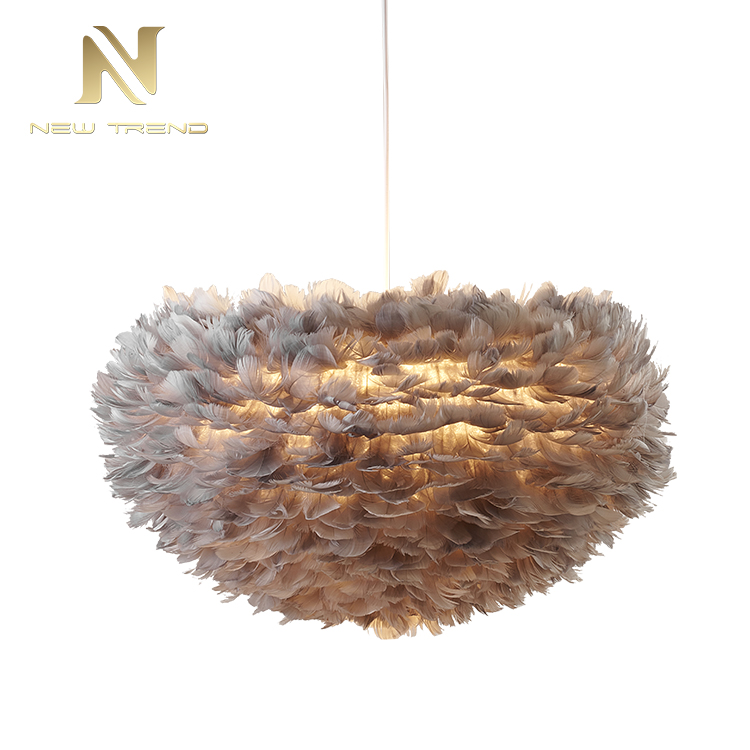 New product residential decoration feather lighting modern led chandelier DL821