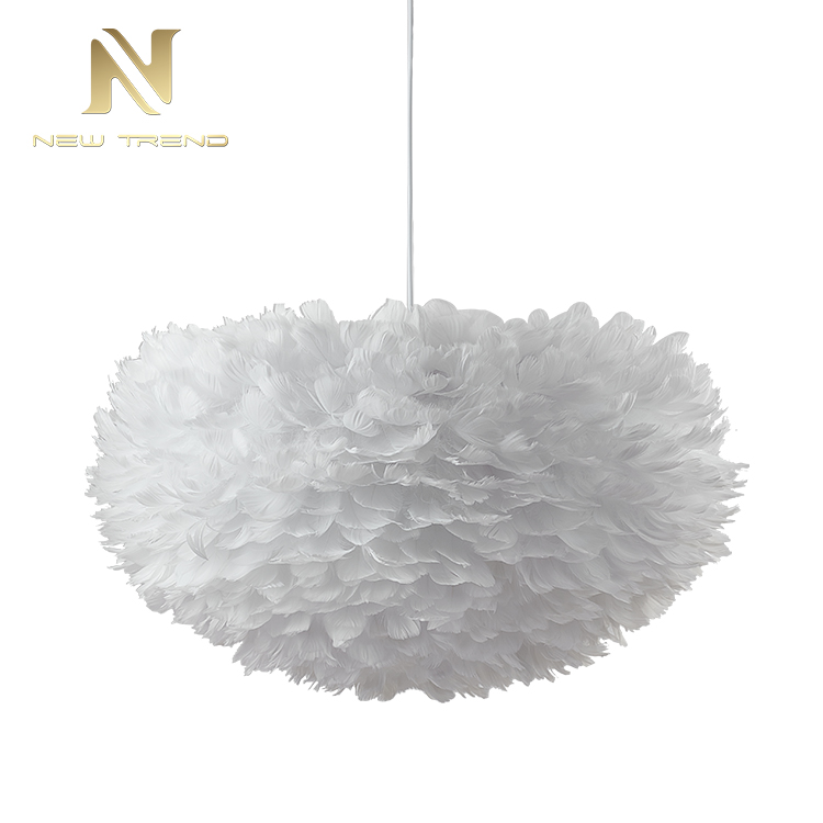 New product residential decoration feather lighting modern led chandelier DL821