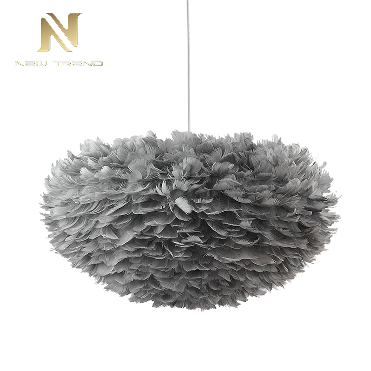 New product residential decoration feather lighting modern led chandelier DL821