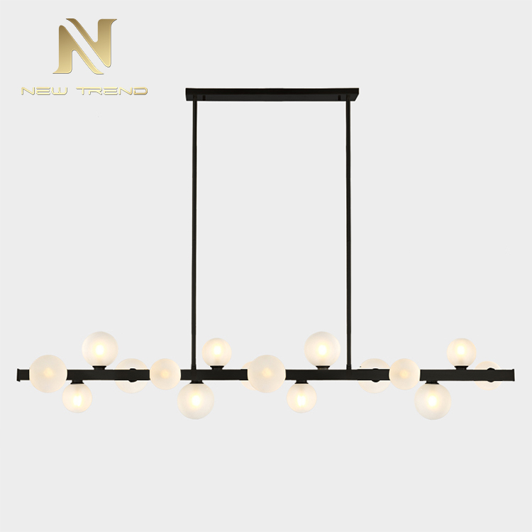 New design indoor decoration chandelier iron frame modern led pendant light DG8202