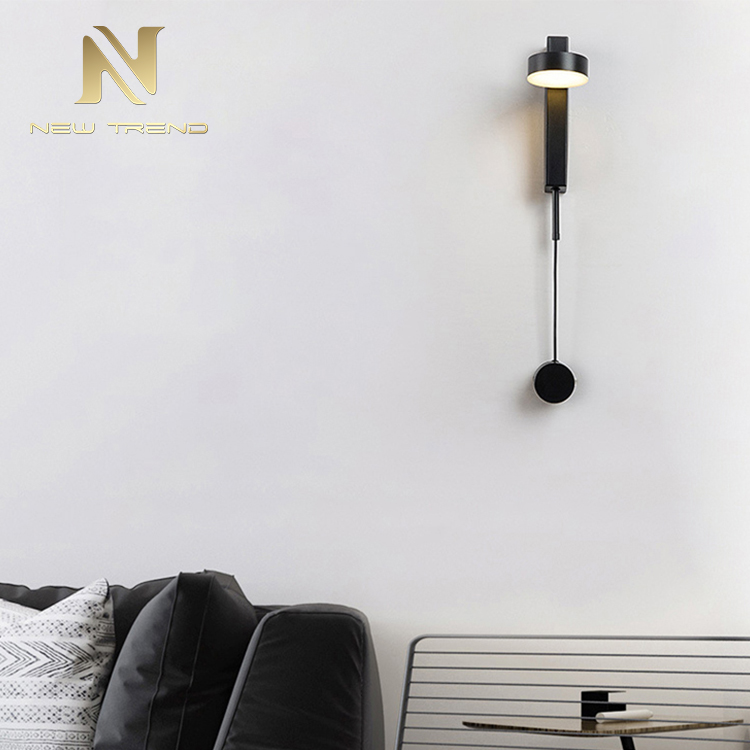 New Design Indoor Decoration Lighting Regulating Switch Gold Iron Modern Led Wall Lamp WG8210