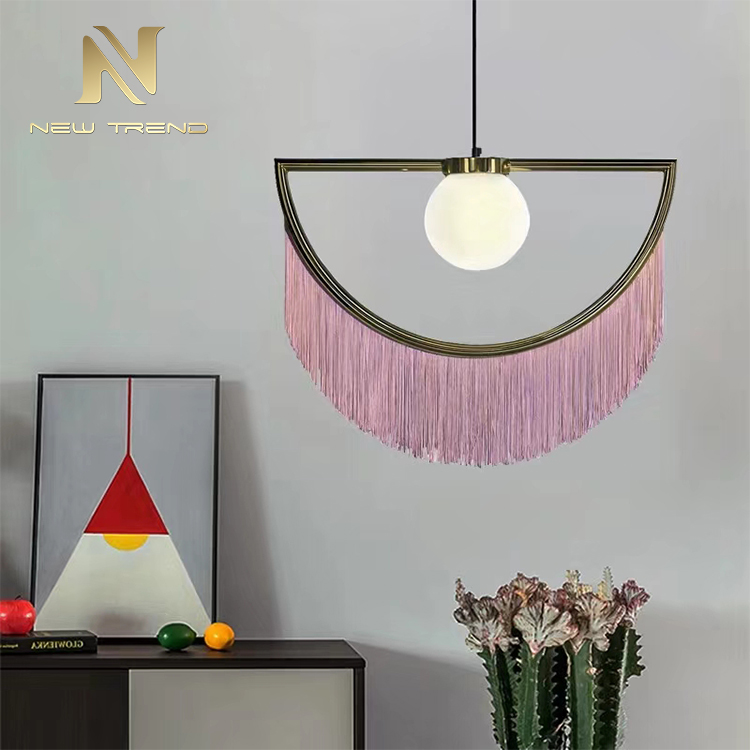 Modern design residential decoration chandelier tassel modern led pendant lamp PKD801