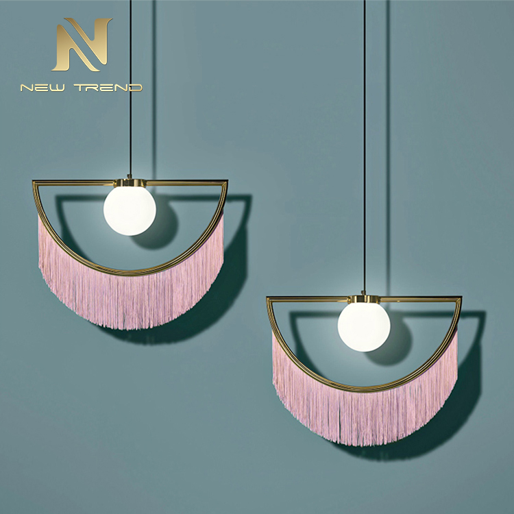 Modern design residential decoration chandelier tassel modern led pendant lamp PKD801