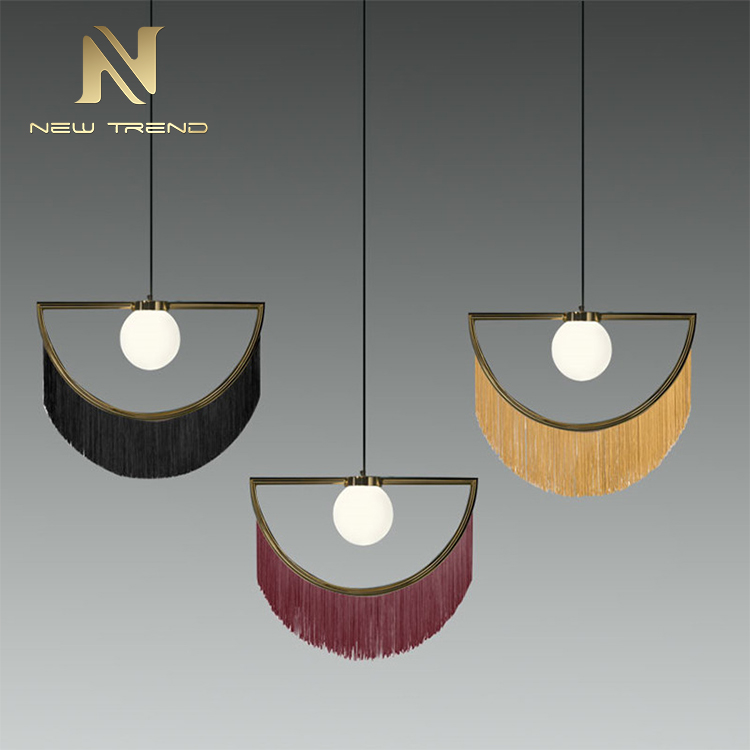 Modern design residential decoration chandelier tassel modern led pendant lamp PKD801