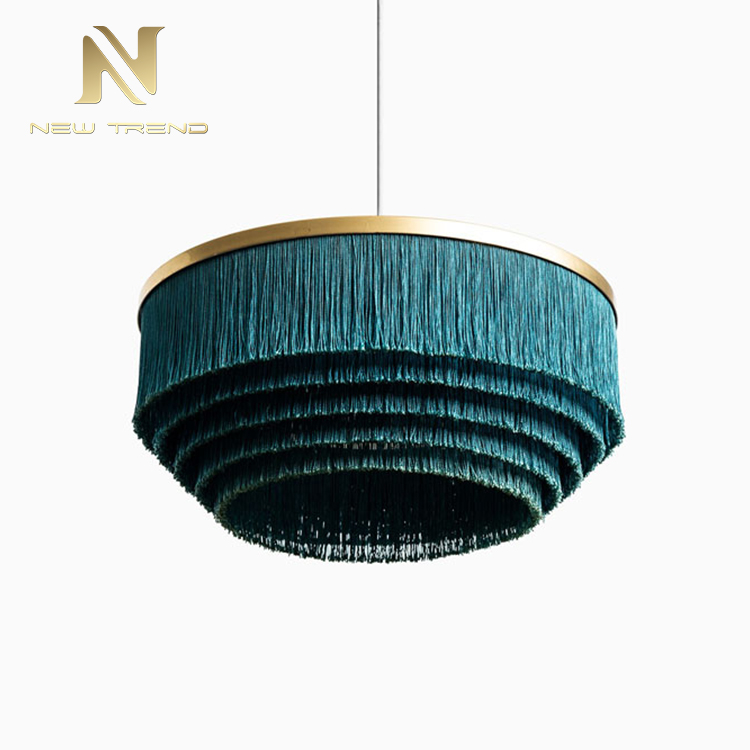 design multicolor optional hanging lighting tassel led pendant lamp PKD865