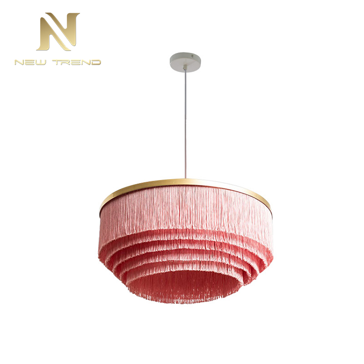 design multicolor optional hanging lighting tassel led pendant lamp PKD865