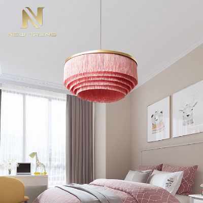 design multicolor optional hanging lighting tassel led pendant lamp PKD865