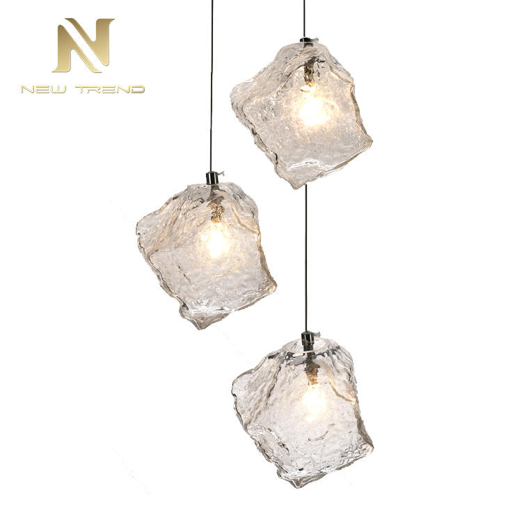 Simple design indoor decoration lighting glass modern led pendant light PMY86036