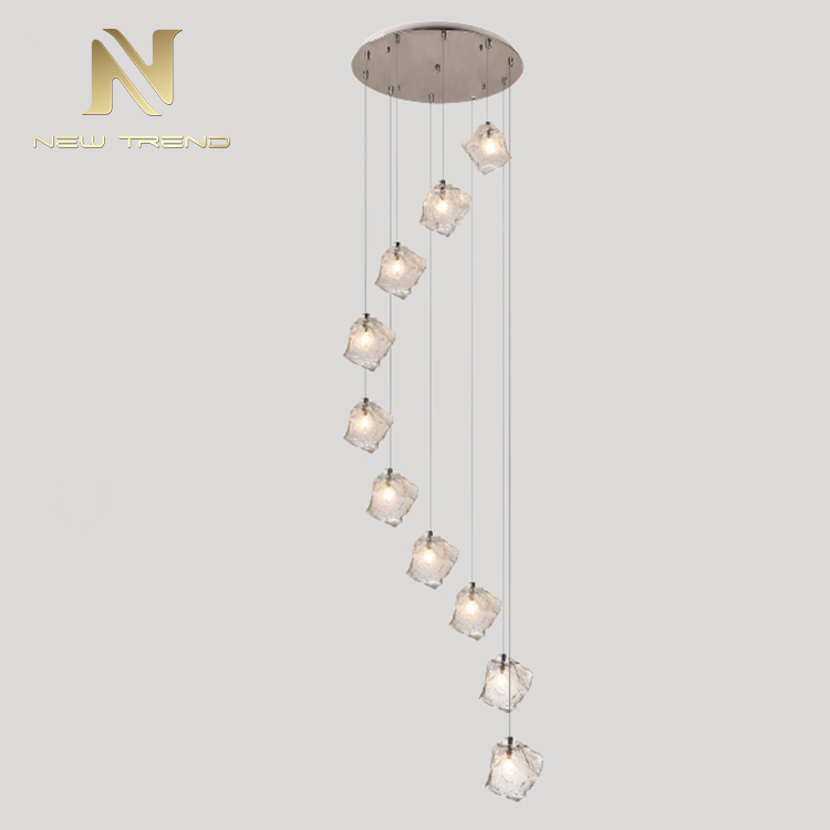 Simple design indoor decoration lighting glass modern led pendant light PMY86036