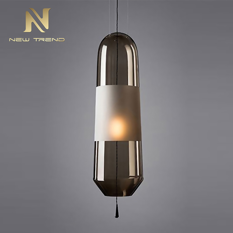 Modern style indoor decoration hanging light glass lampshade led pendant lamp PMY86033