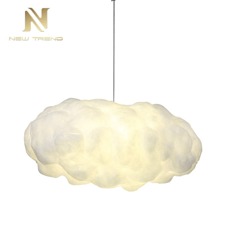 Modern style residential decoration pendant lamp cotton cloud white led hanging light PTB8126