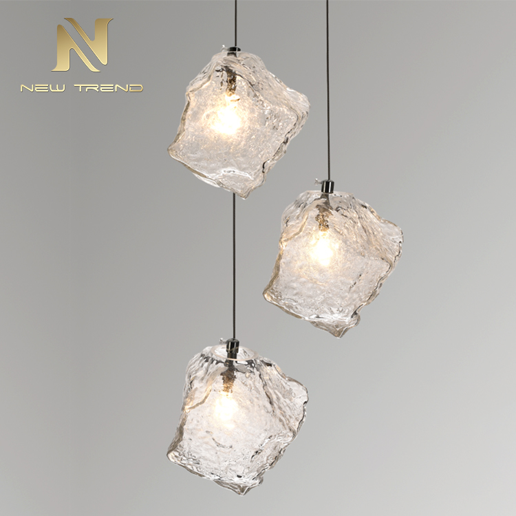 Simple design indoor decoration lighting glass modern led pendant light PMY86036