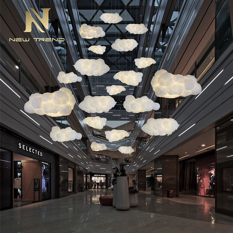 Modern style residential decoration pendant lamp cotton cloud white led hanging light PTB8126