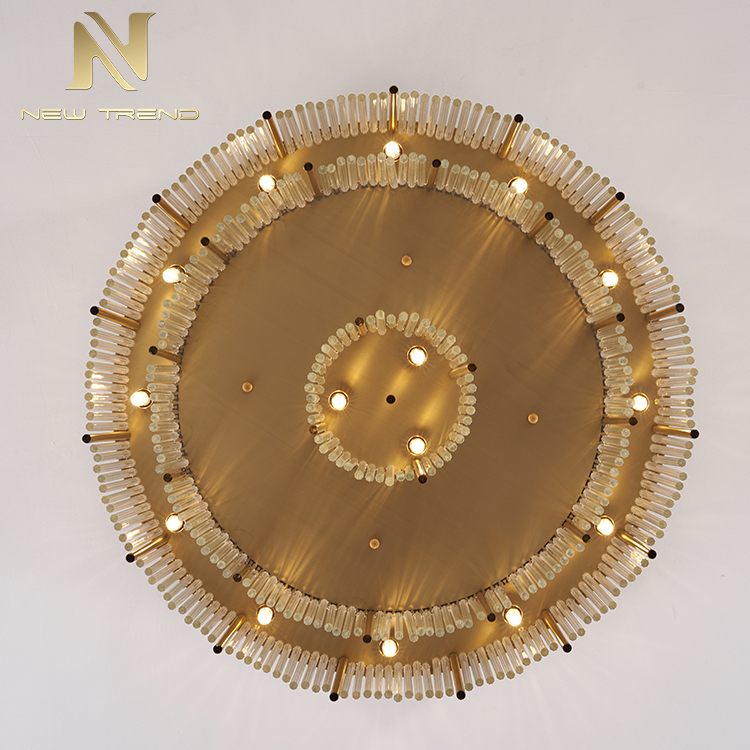 High quality modern style indoor decoration art frame glass led ceiling light CMU8782