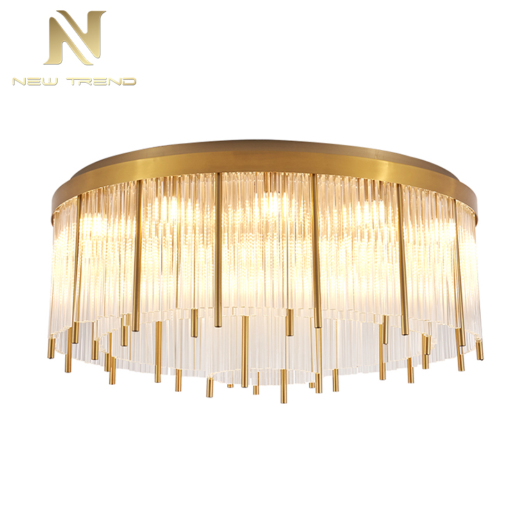 High quality modern style indoor decoration art frame glass led ceiling light CMU8782