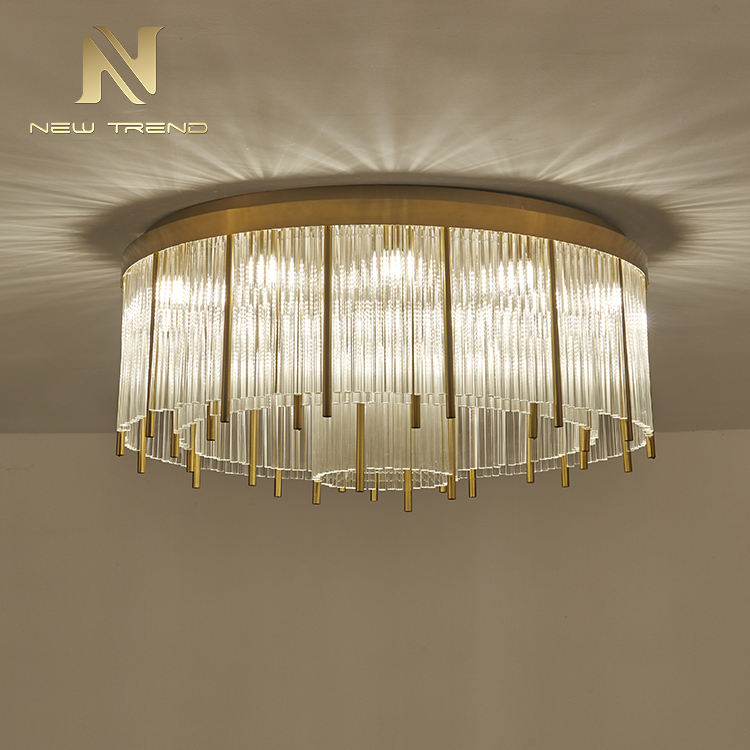 High quality modern style indoor decoration art frame glass led ceiling light CMU8782