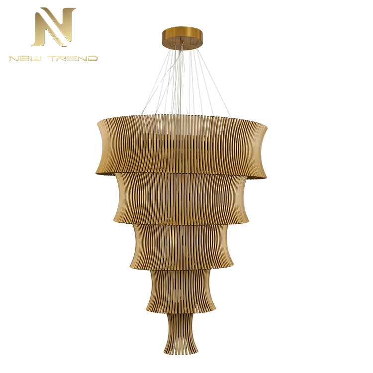 Luxury Indoor Hotel Lobby Villa Decoration Lighting Custom Large Project Chandelier PMU8785