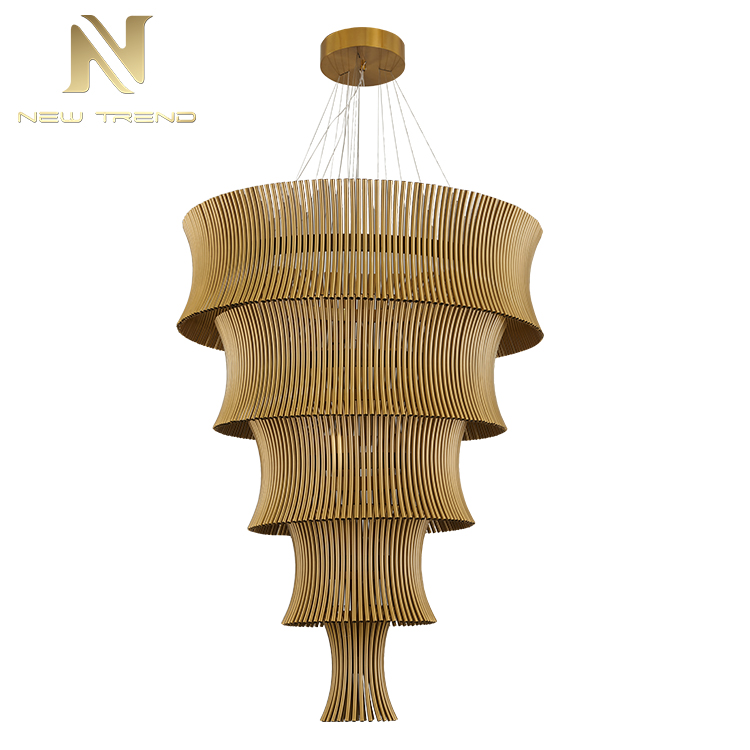 Luxury Indoor Hotel Lobby Villa Decoration Lighting Custom Large Project Chandelier PMU8785