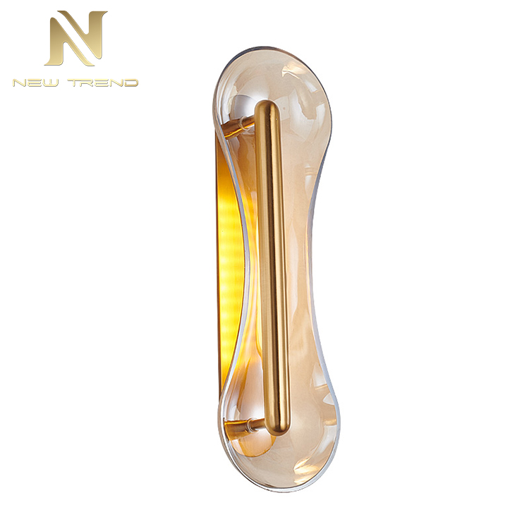 Good quality residential decoration lighting art glass modern led wall lamp WMU8028