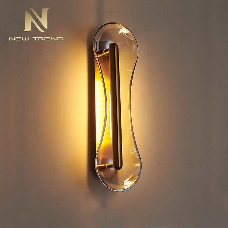 Good quality residential decoration lighting art glass modern led wall lamp WMU8028