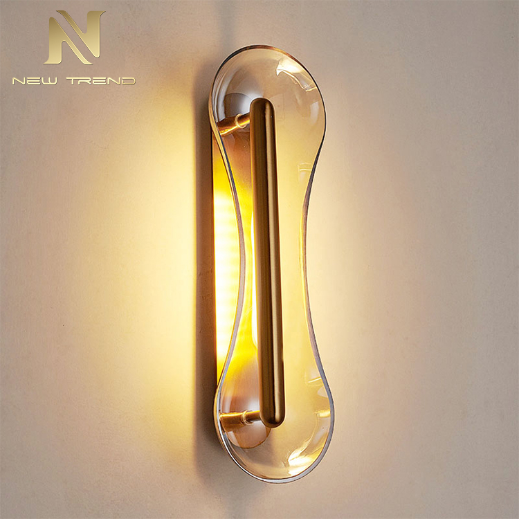 Good quality residential decoration lighting art glass modern led wall lamp WMU8028