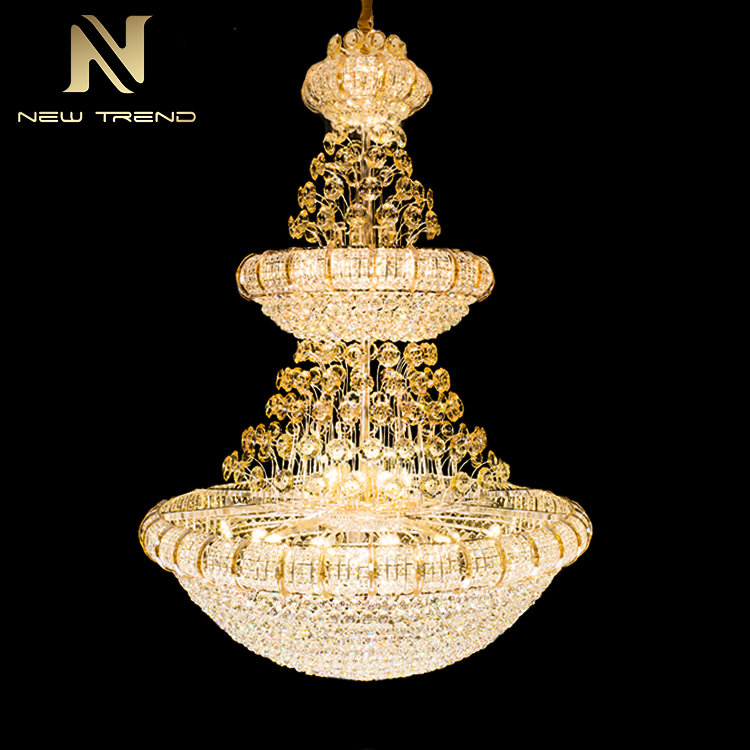 Magnificent Luxury Style Hotel Lobby Restaurant Decoration LED Crystal Chandelier CPL-50