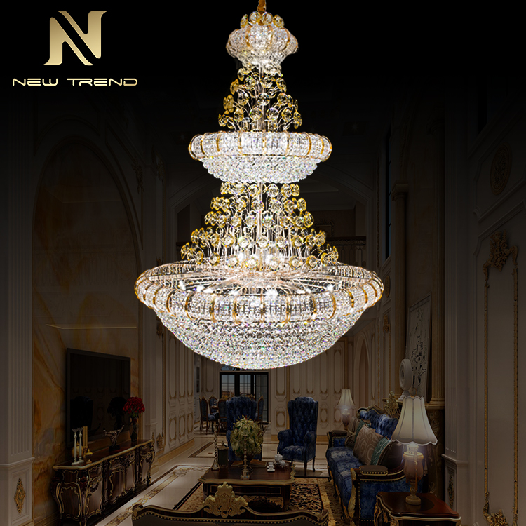 Magnificent Luxury Style Hotel Lobby Restaurant Decoration LED Crystal Chandelier CPL-50