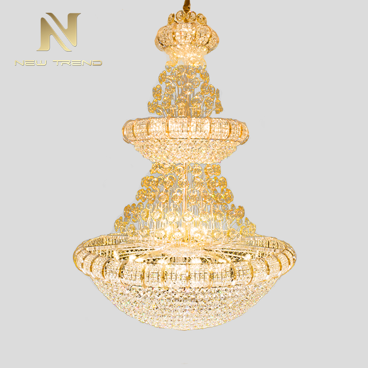 Magnificent Luxury Style Hotel Lobby Restaurant Decoration LED Crystal Chandelier CPL-50