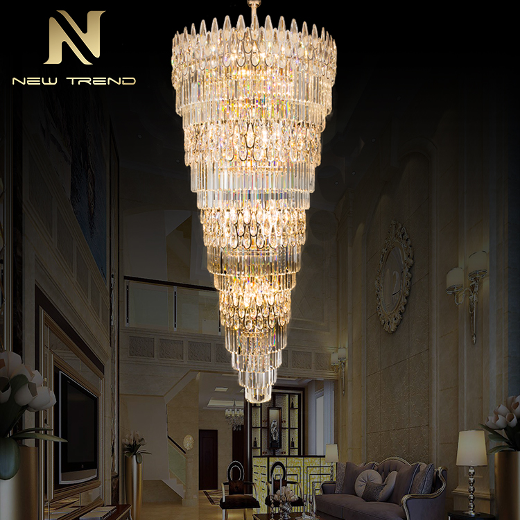 Project Custom Gaint Luxury Style Lobby Hotel Restaurant Crystal Chandelier CPL-51