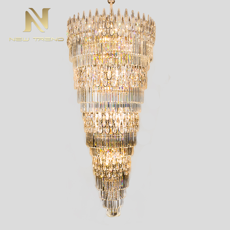 Project Custom Gaint Luxury Style Lobby Hotel Restaurant Crystal Chandelier CPL-51