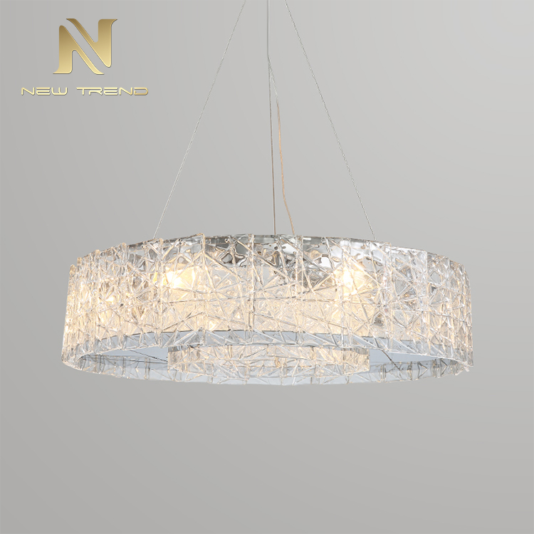 Modern Simple Style Stainless Steel Glass Home Bedroom Led Chandelier Light PSY8208-600​