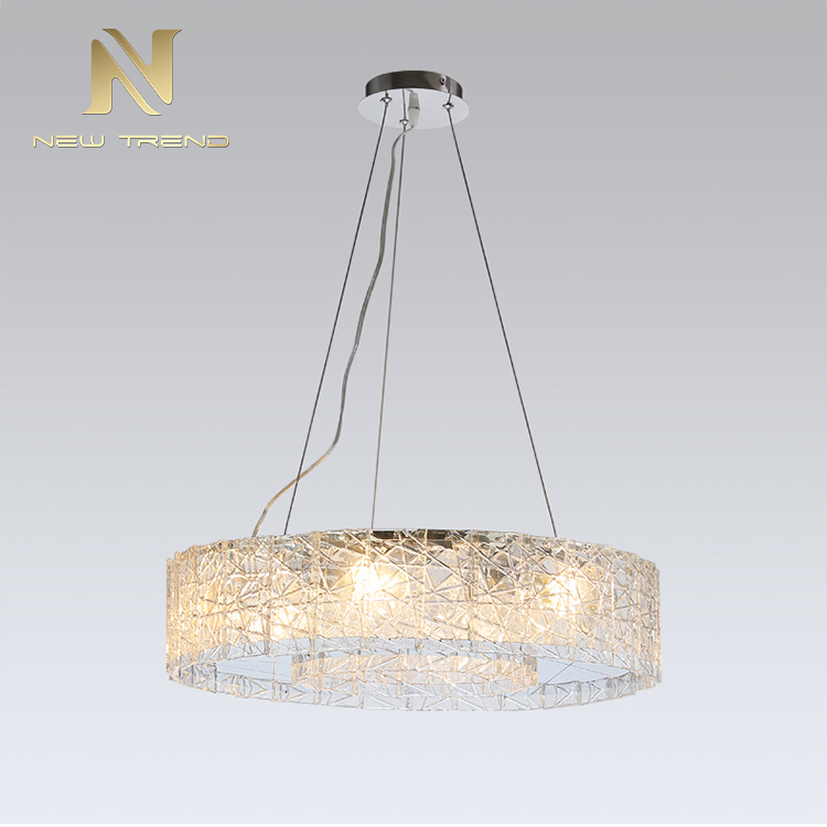 Modern Simple Style Stainless Steel Glass Home Bedroom Led Chandelier Light PSY8208-600​