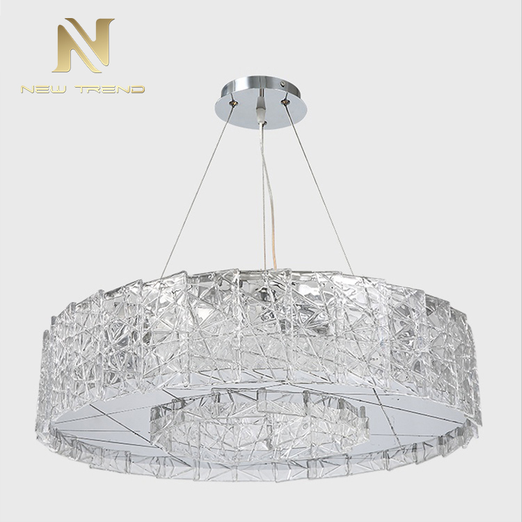 Modern Simple Style Stainless Steel Glass Home Bedroom Led Chandelier Light PSY8208-600​