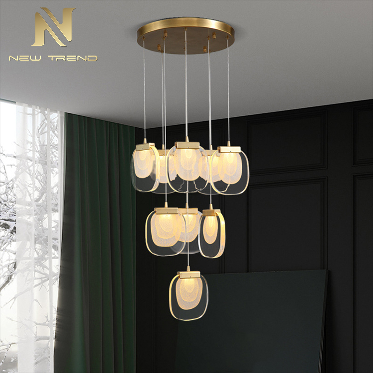 Professional Custom Modern Gold Villa Dinning Room Living LED Chandelier Lighting CPL-56